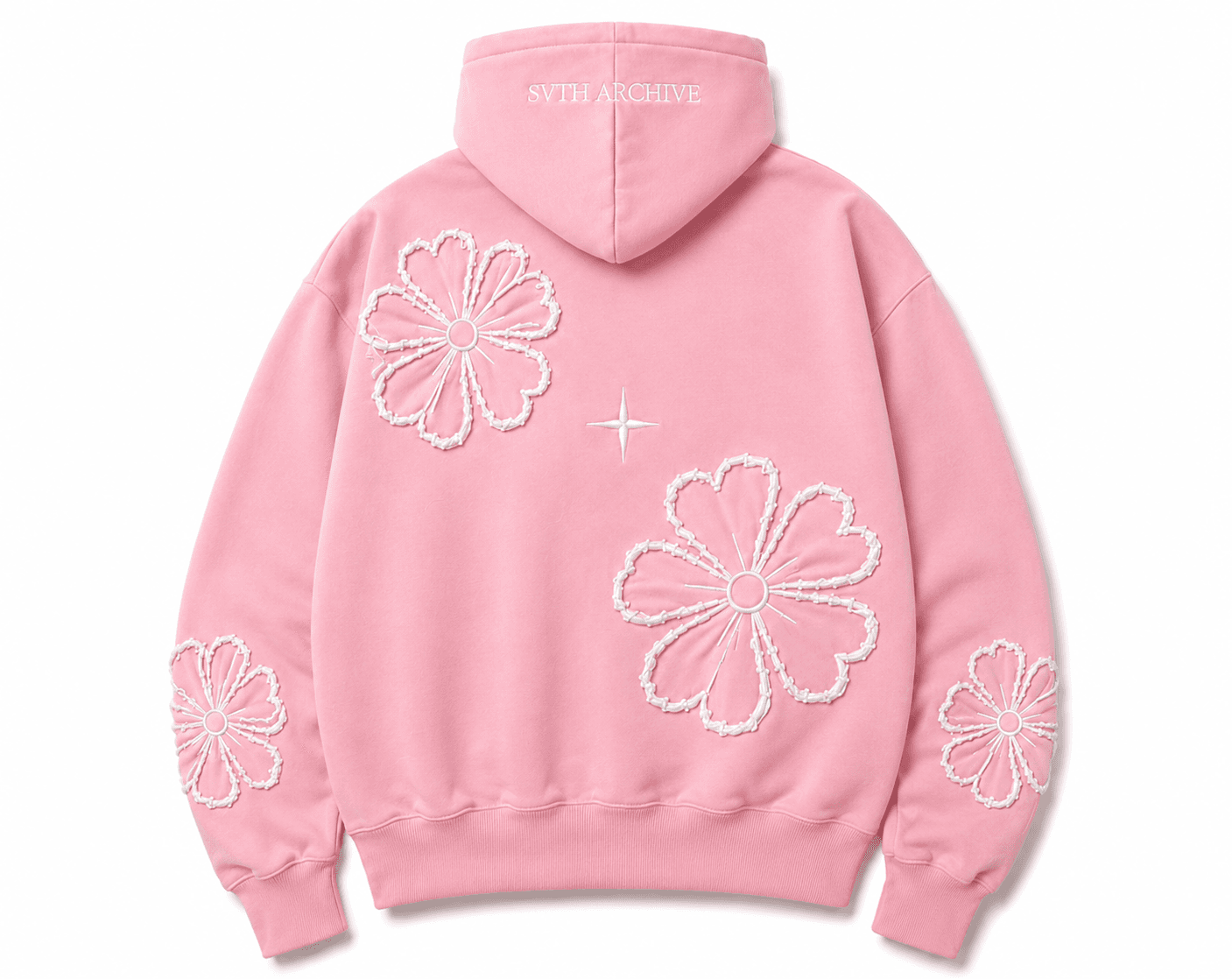 Bloom Hoodie — Rosa · espalda