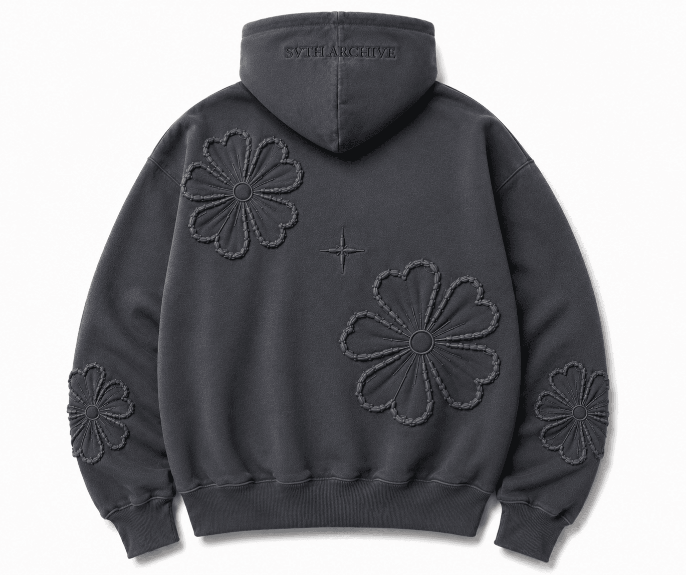 Bloom Hoodie — Grey · espalda