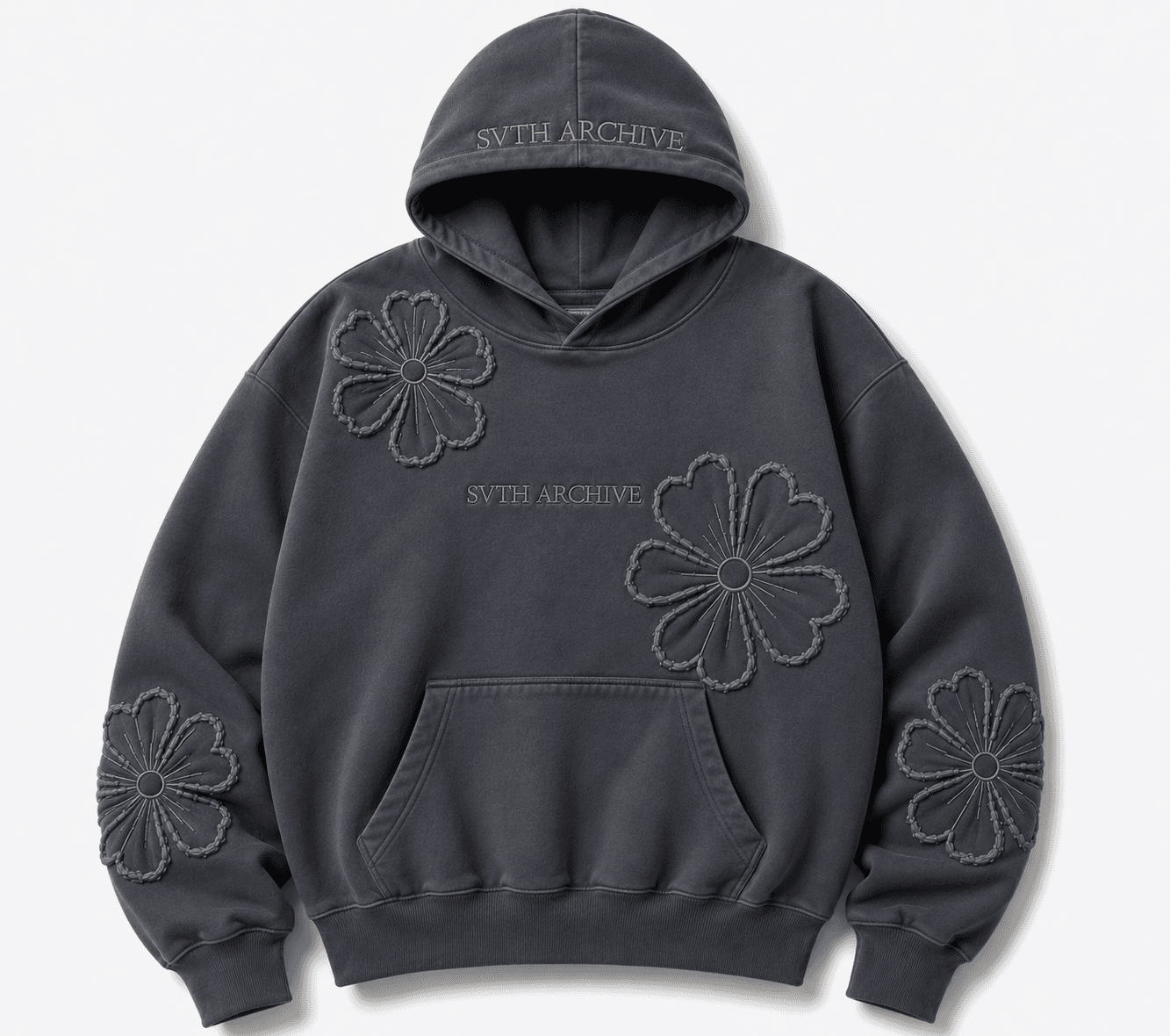 Bloom Hoodie — Grey · frente